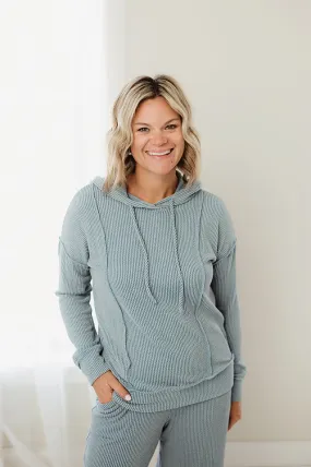 Solid Rib Hoodie