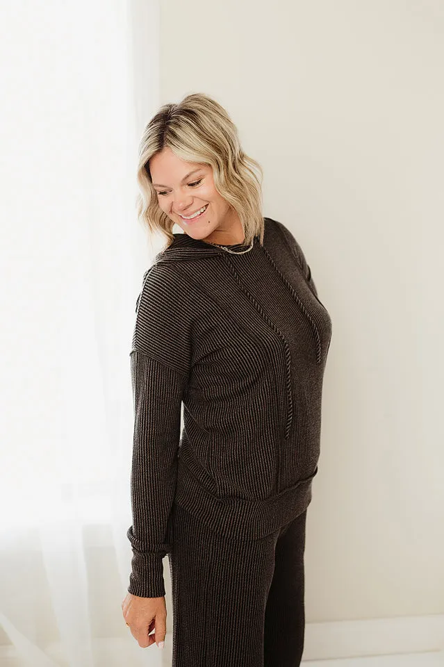 Solid Rib Hoodie