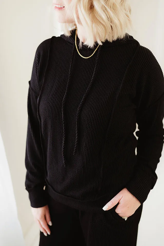 Solid Rib Hoodie