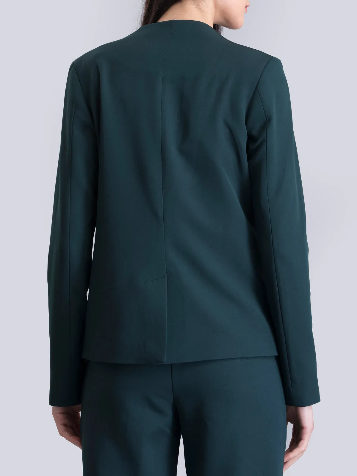 Stylish Hook Closure Jacket - Green