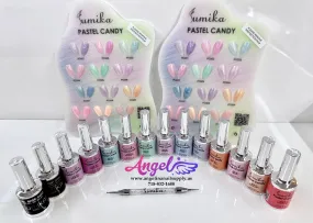 Sumika Pastel Candy Gel Set 12 Color 1 Base 1 Top 1 Dotting Tool