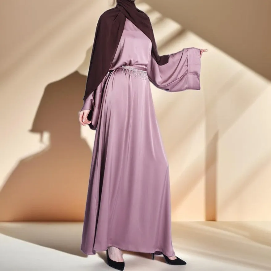 Tassel Diamond Belt Evening Gown