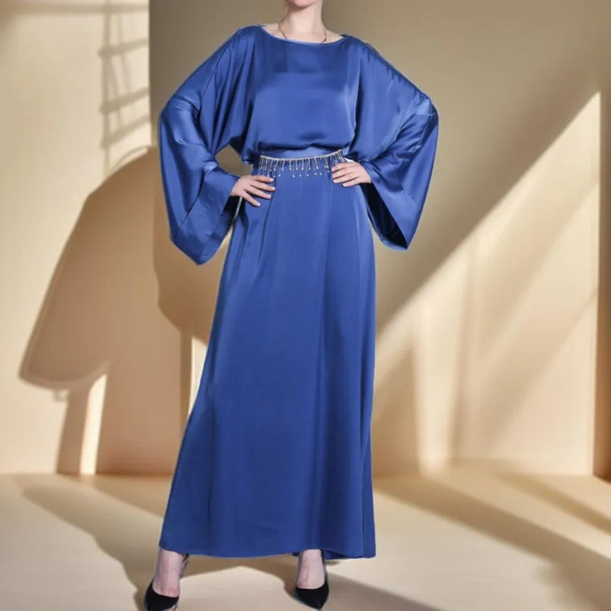 Tassel Diamond Belt Evening Gown