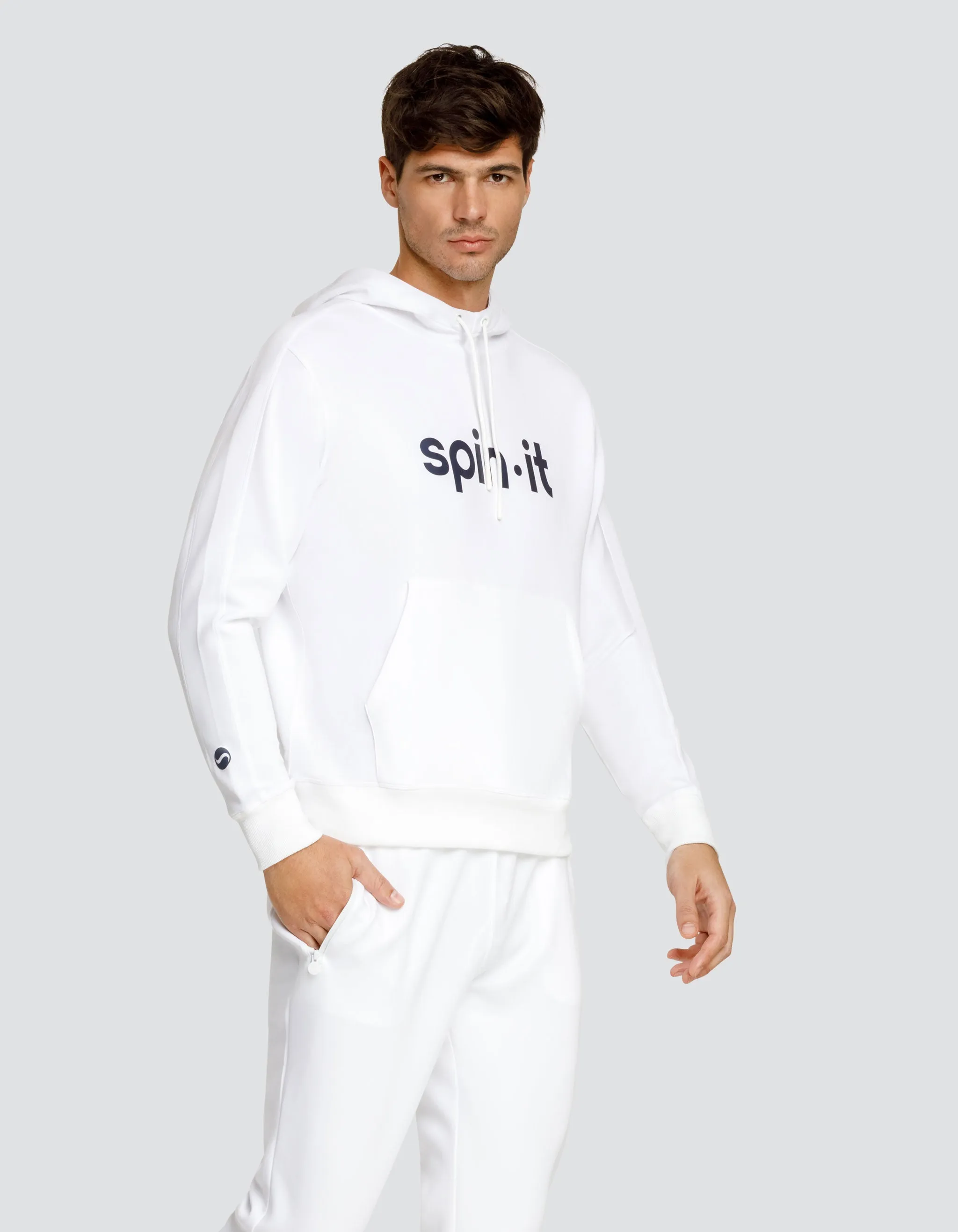 VADER LOGO SWEATSHIRT WITH HOOD - CHALK WHITE