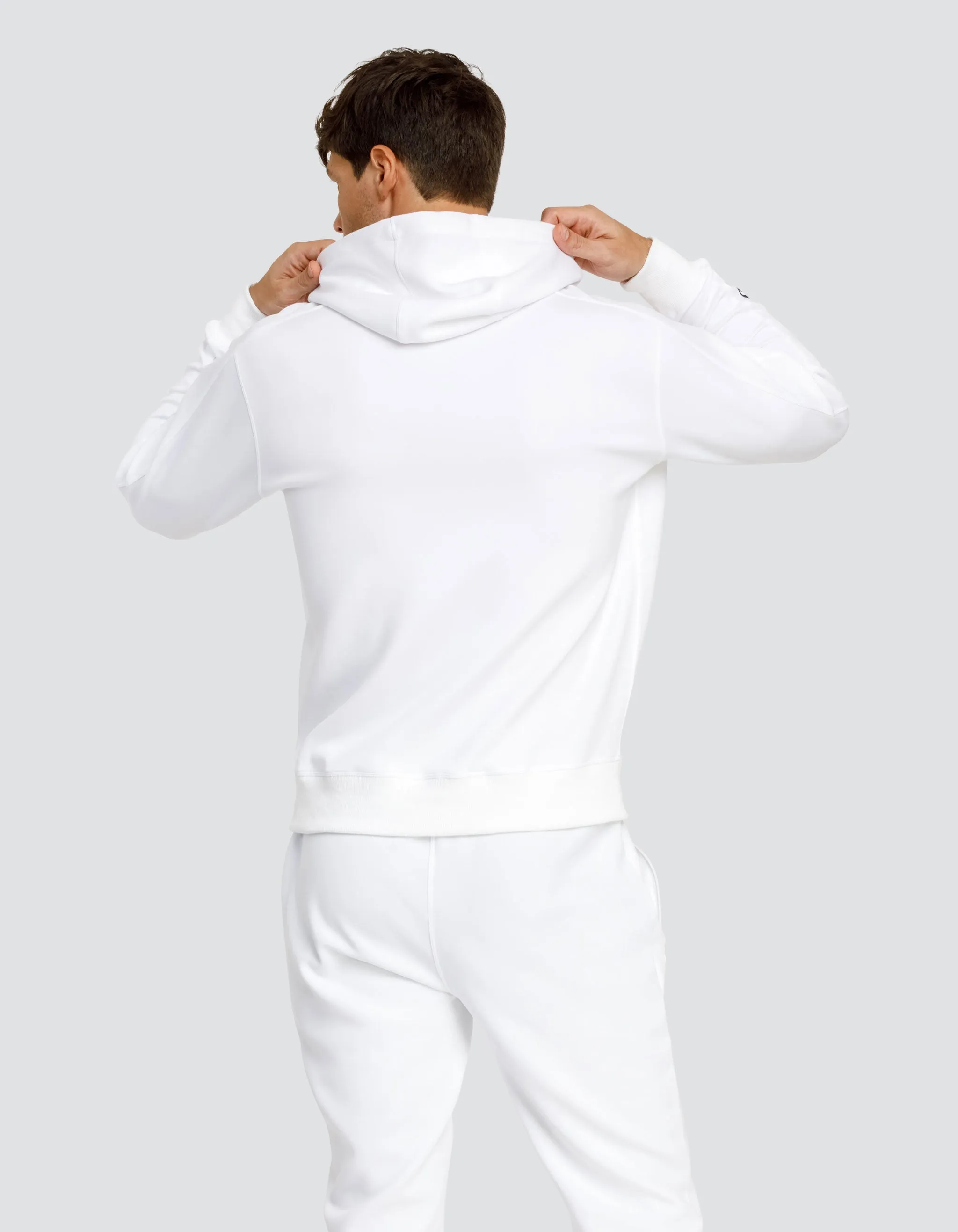 VADER LOGO SWEATSHIRT WITH HOOD - CHALK WHITE