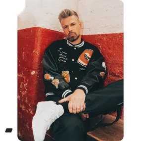 Varsity Bomber Jacket Autumn and Winter Baseball Uniform Towel Embroidery Velvet Thick Jacket Jacket for Men
