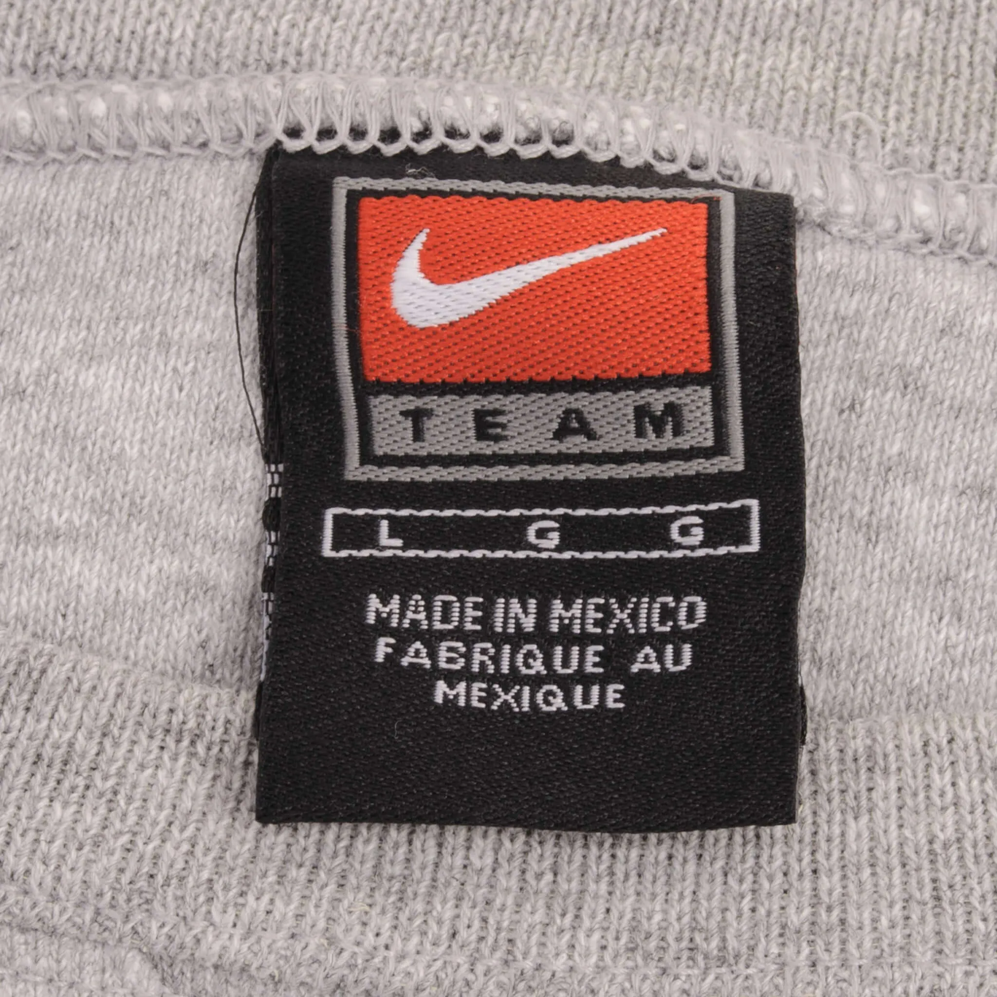 VINTAGE NIKE SPELLOUT SWOOSH GREY SWEATSHIRT 1990S SIZE LARGE