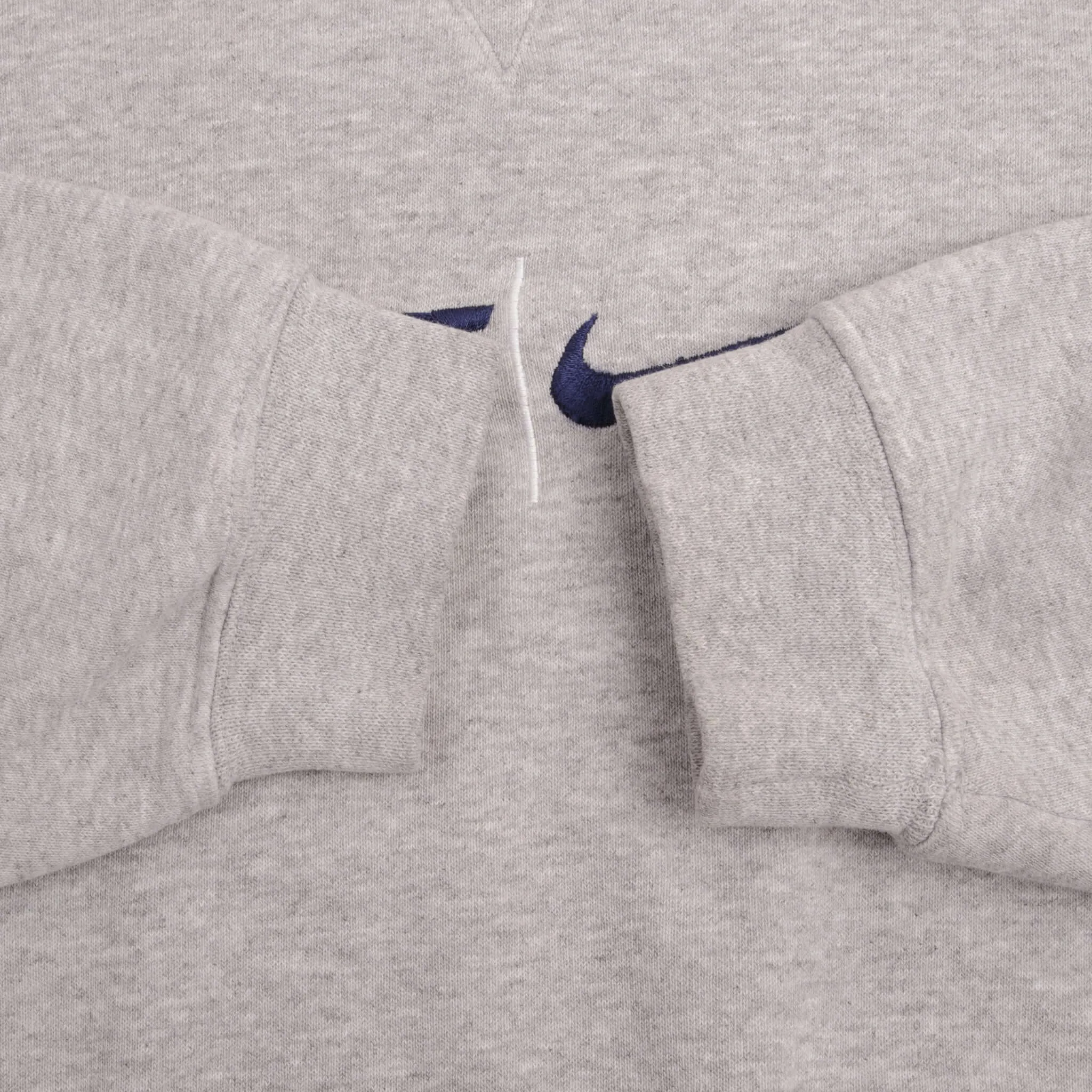 VINTAGE NIKE SPELLOUT SWOOSH GREY SWEATSHIRT 1990S SIZE LARGE