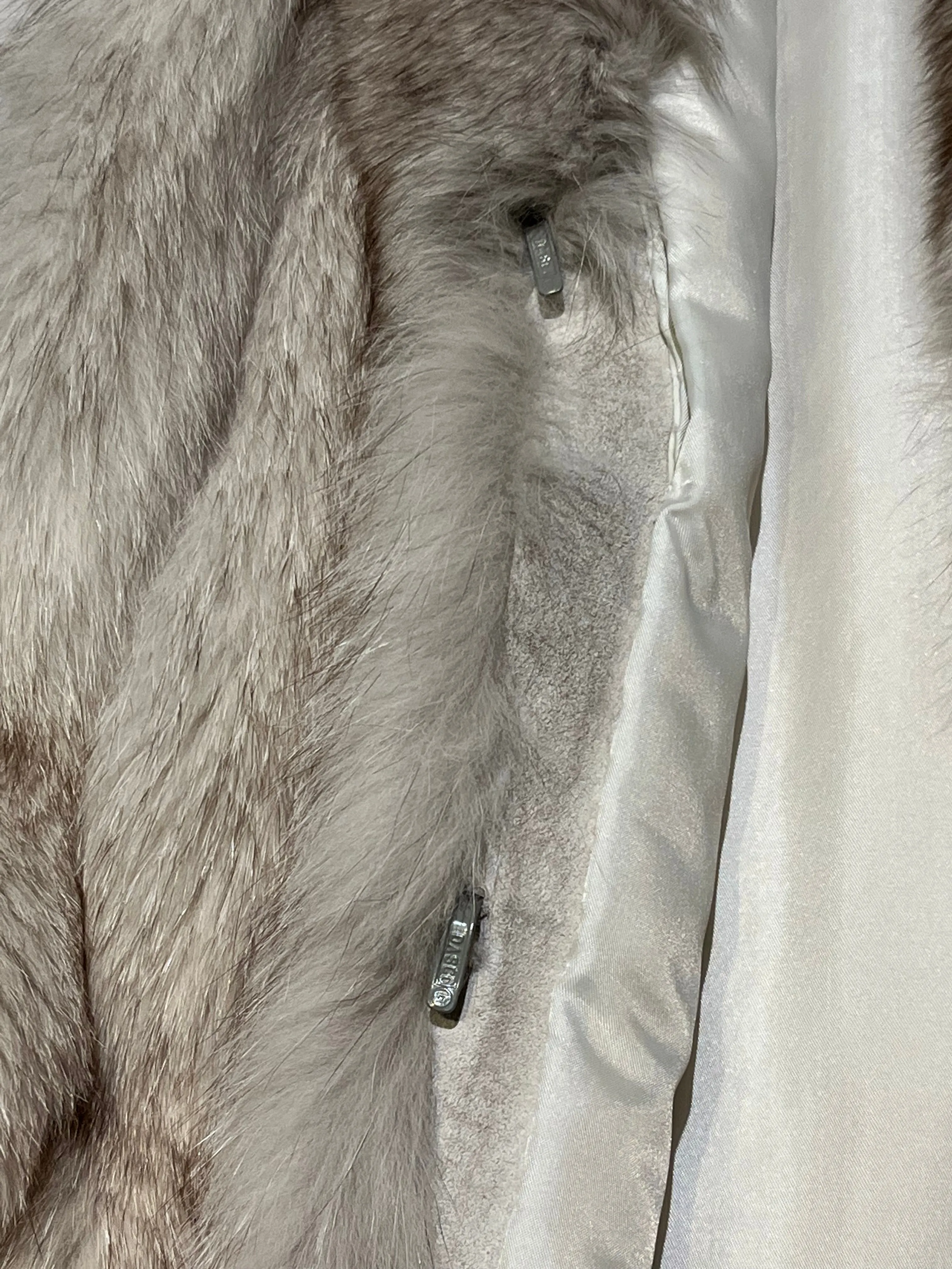 Vintage Saga Fox Royal Genuine Blue Fox Fur Coat, Size 10