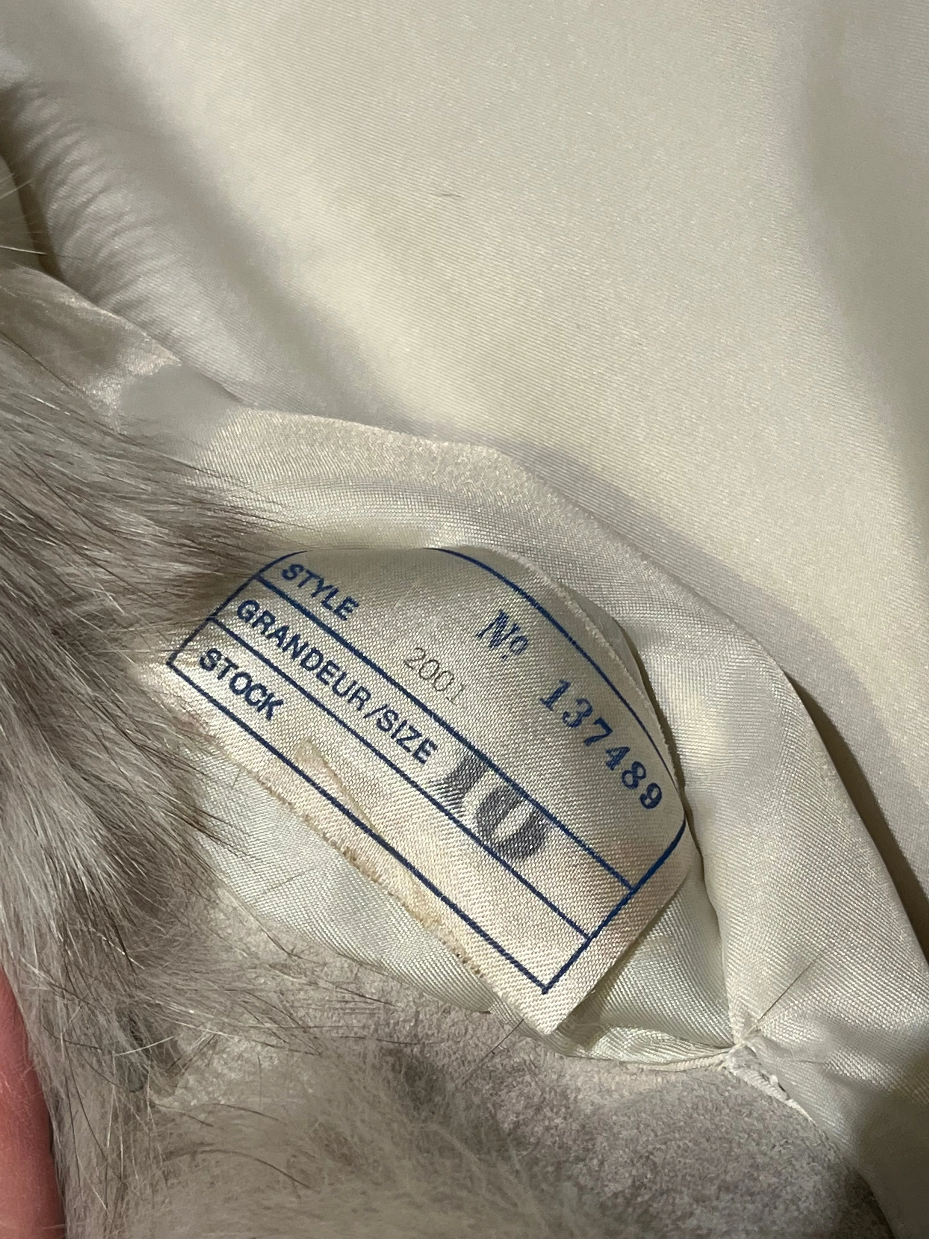 Vintage Saga Fox Royal Genuine Blue Fox Fur Coat, Size 10