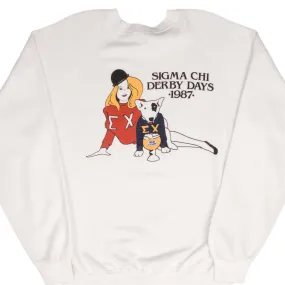 VINTAGE UNIVERSITY OF WASHIGTON SIGMA CHI DERBY DAYS SWEATSHIRT 1987 XL MADE USA