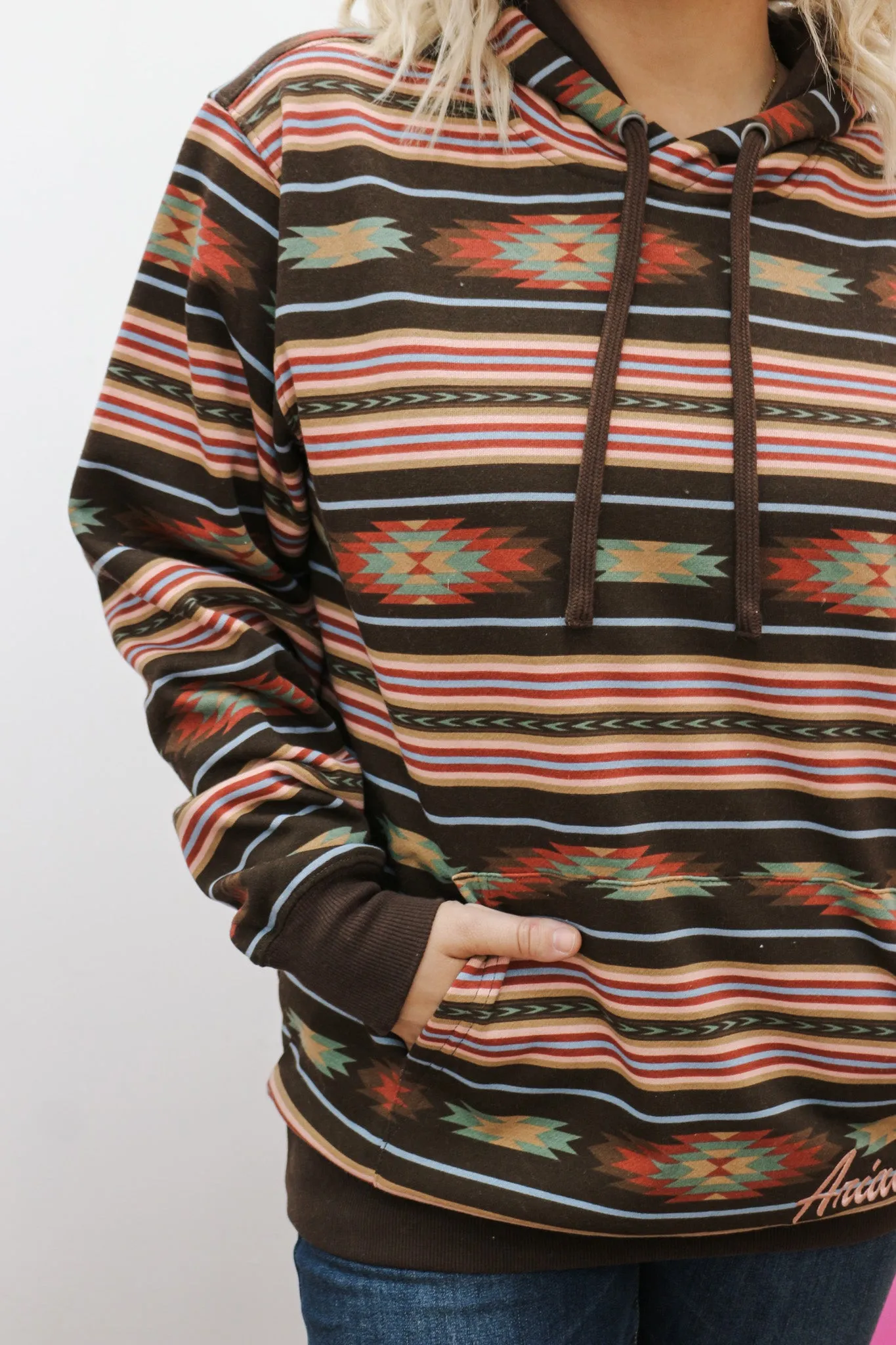 Womens Ariat Brown Aztec Skyline Hoodie