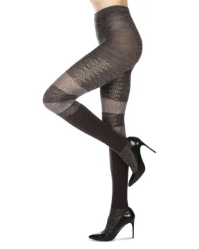 Women's Stripe Slouched Cotton Blend Sweater Tights