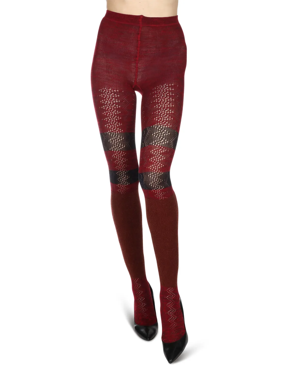 Women's Stripe Slouched Cotton Blend Sweater Tights