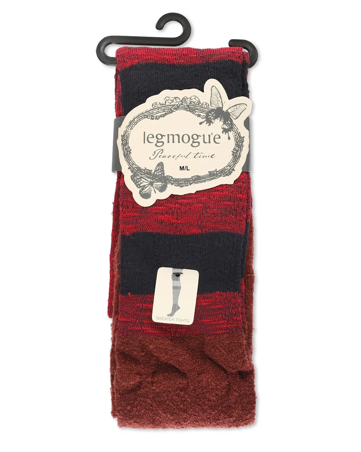 Women's Stripe Slouched Cotton Blend Sweater Tights