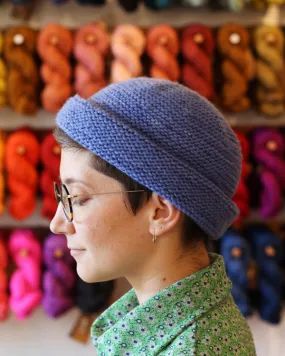 Worsted Flat Garter Hat Knitting Pattern